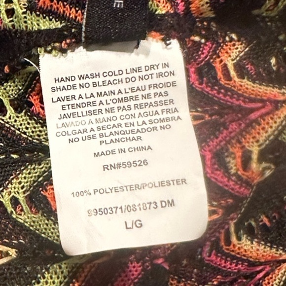 NWT Becca Carnavale Rainbow Sheer Woven Missoni Inspired Cover-Up Pants Large - Picture 13 of 16